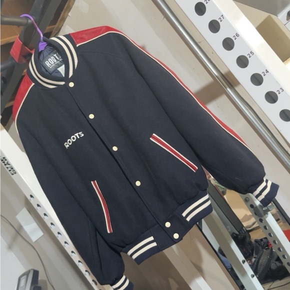 Roots Navy Varsity Jacket - Picture 2 of 7